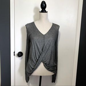 Only Top Small V Neck Long Sleeved See Through